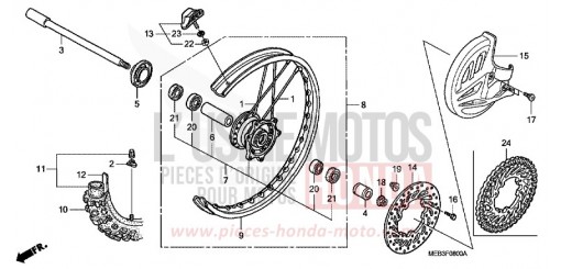 ROUE AVANT CRF450R3 de 2003